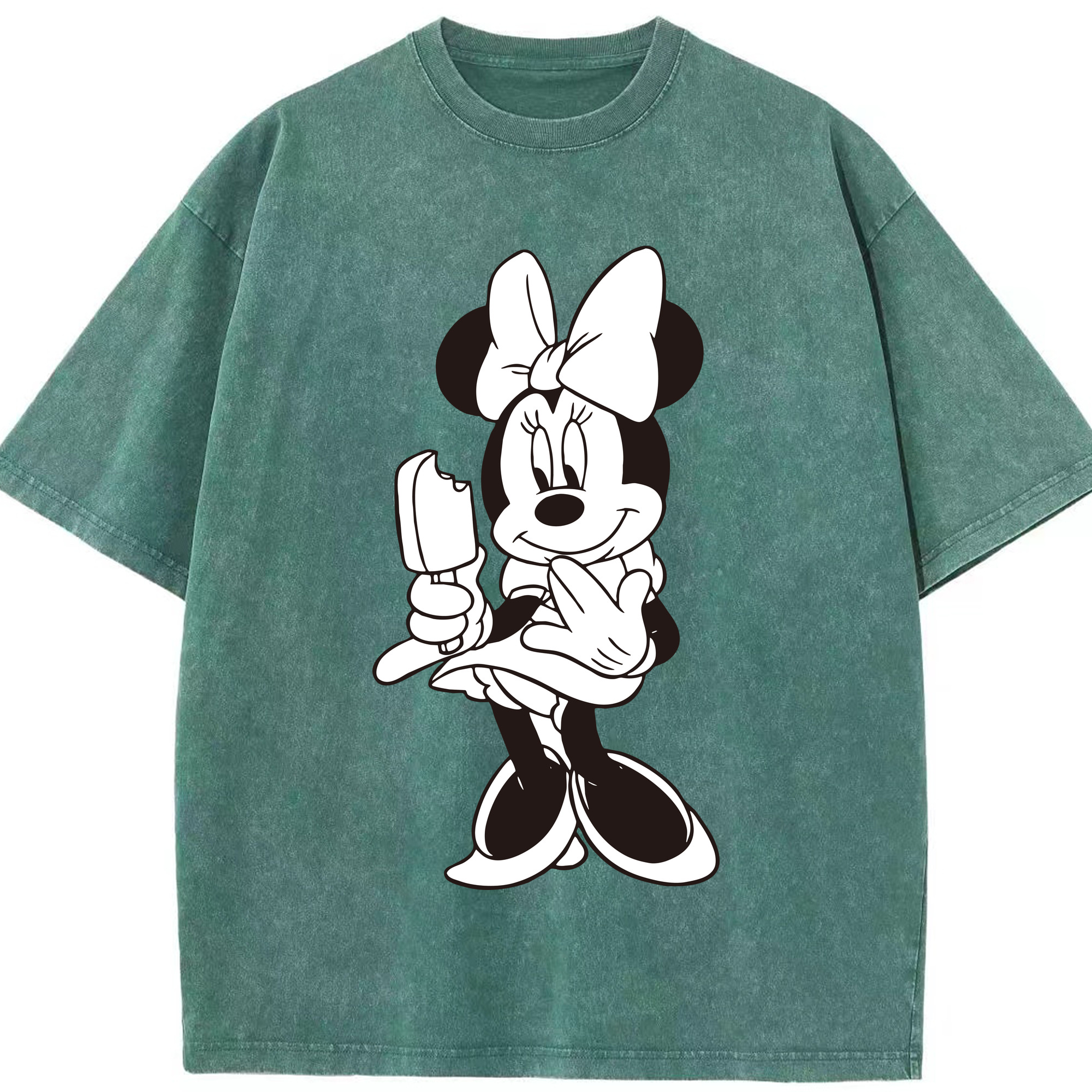 （画像用） ミッキーマウス Mickey Mouse 綿100% ヴィンテージ風 半袖Tシャツ（フロントプリント）